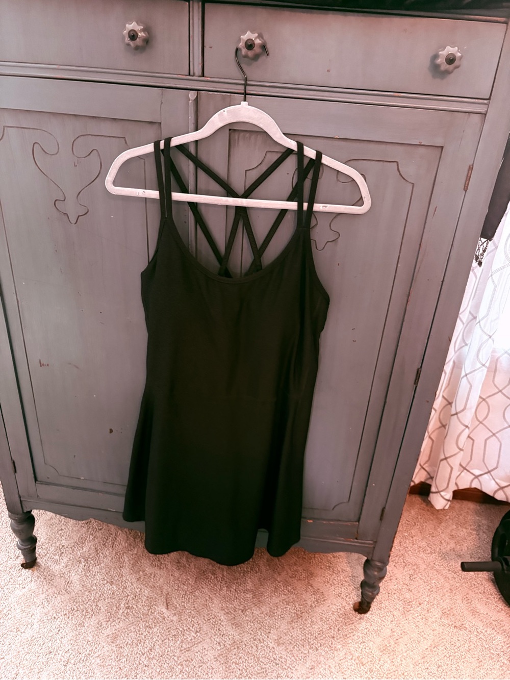 Old Navy Black Strappy Crisscross Back Dress